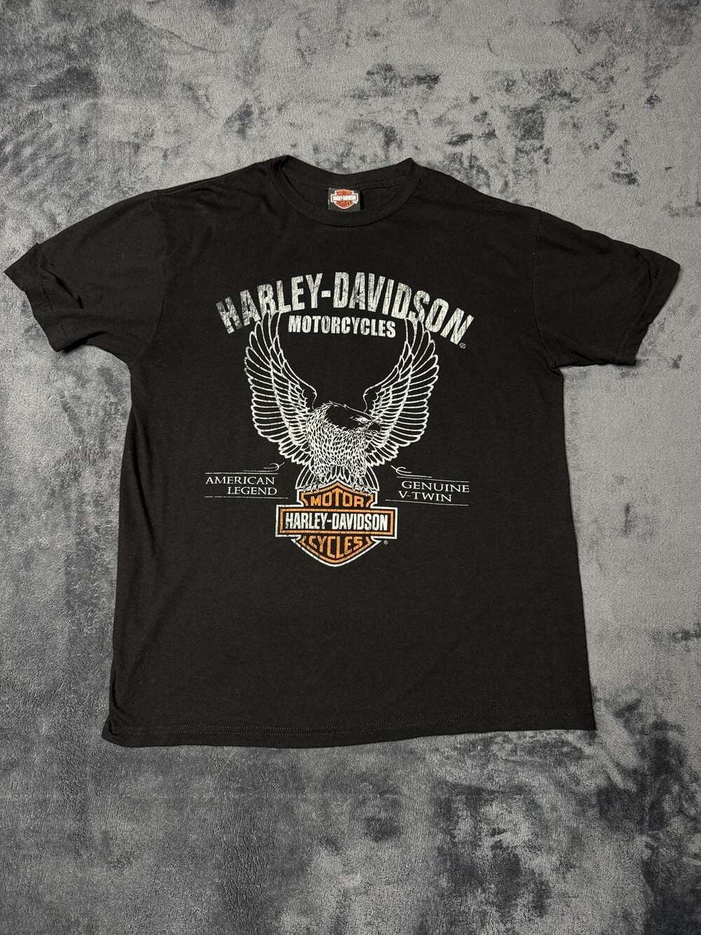 Harley-Davidson St. Kitts Upwing Eagle T-Shirt Black Used-Good